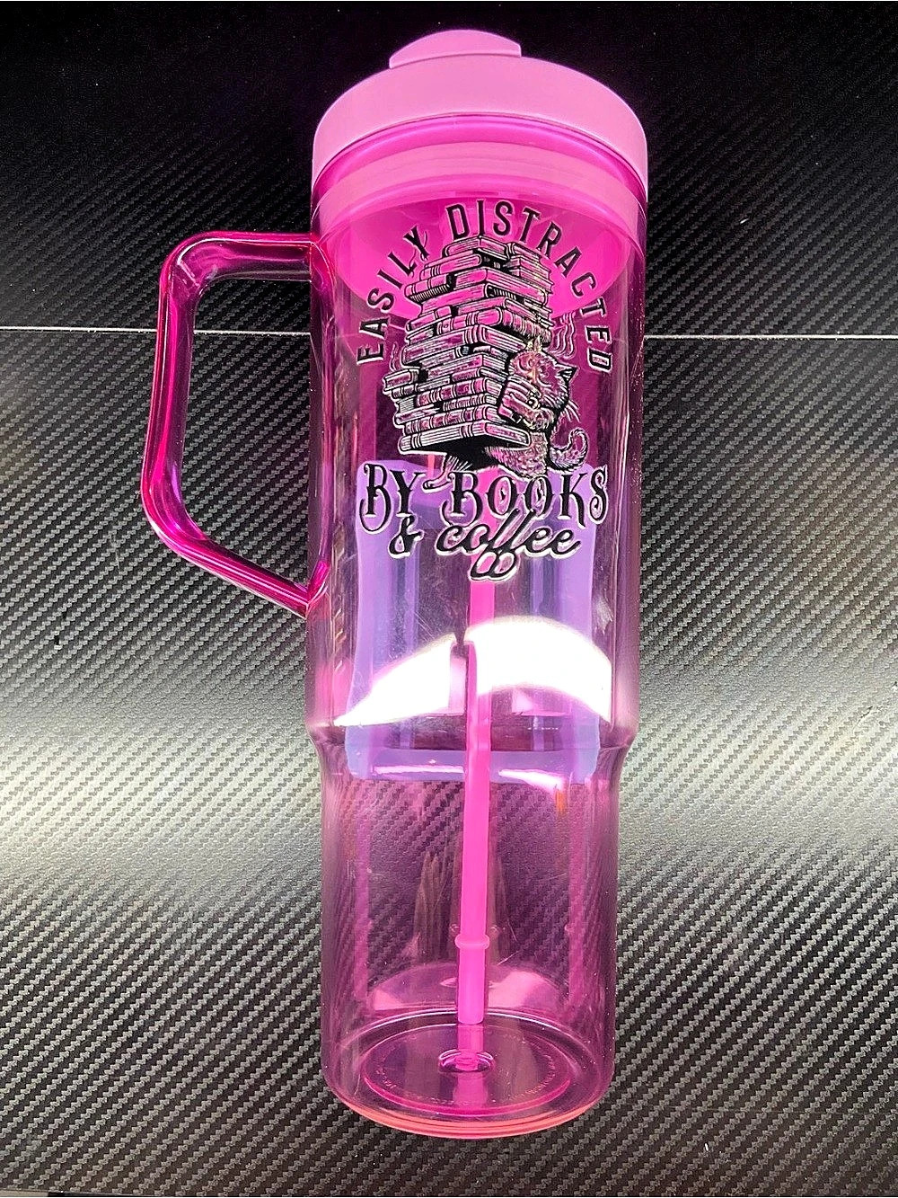 Easily distracted by books Plastic Tumbler
